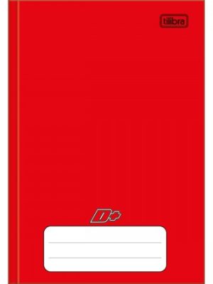 caderno brochura capa dura 14 d vermelho 96 folhas 116734 e1 1
