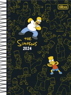 Agenda Espiral Diária 12,9 x 18,7 cm Simpsons 2024