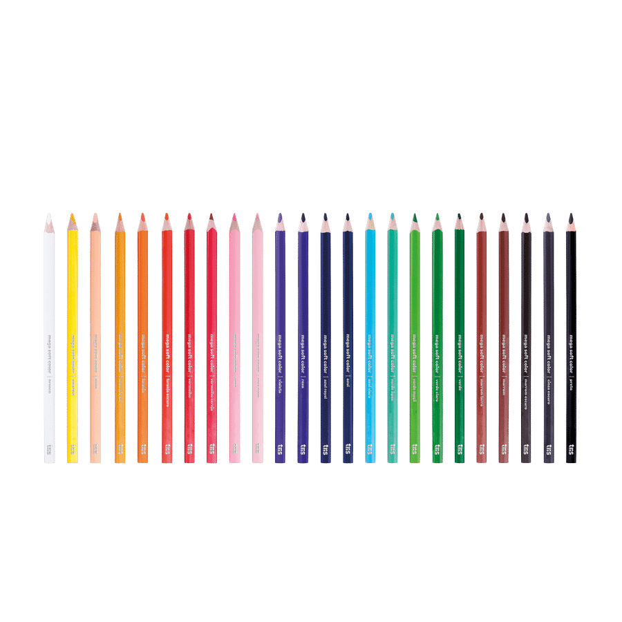 Lápis De Cor Mega Soft Color 24 Cores Tris - Imagem 3
